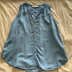 Loft Chambray Top